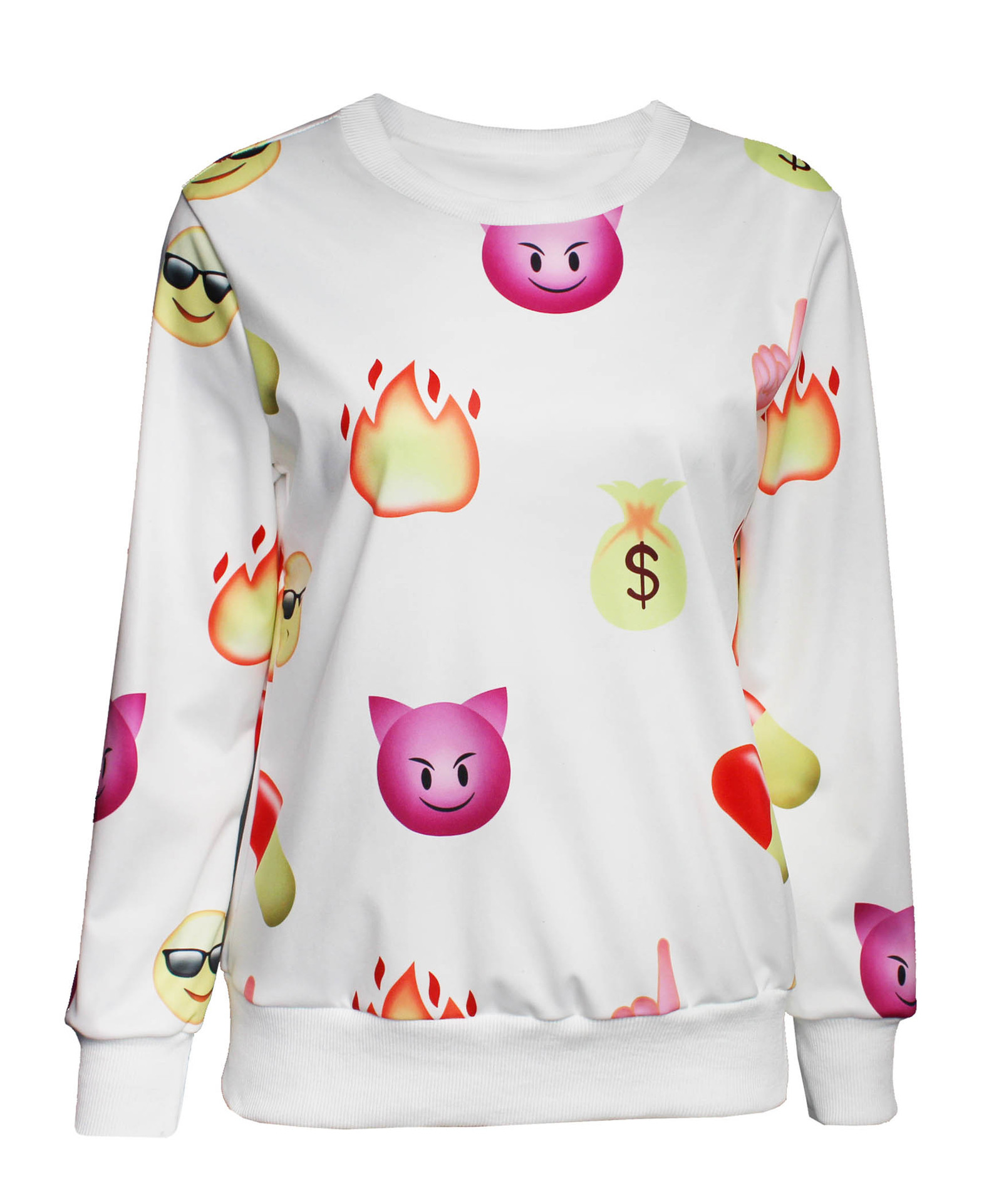 爆款 现货emoji iphone表情3d印花卫衣2014秋冬新款男女情侣衫