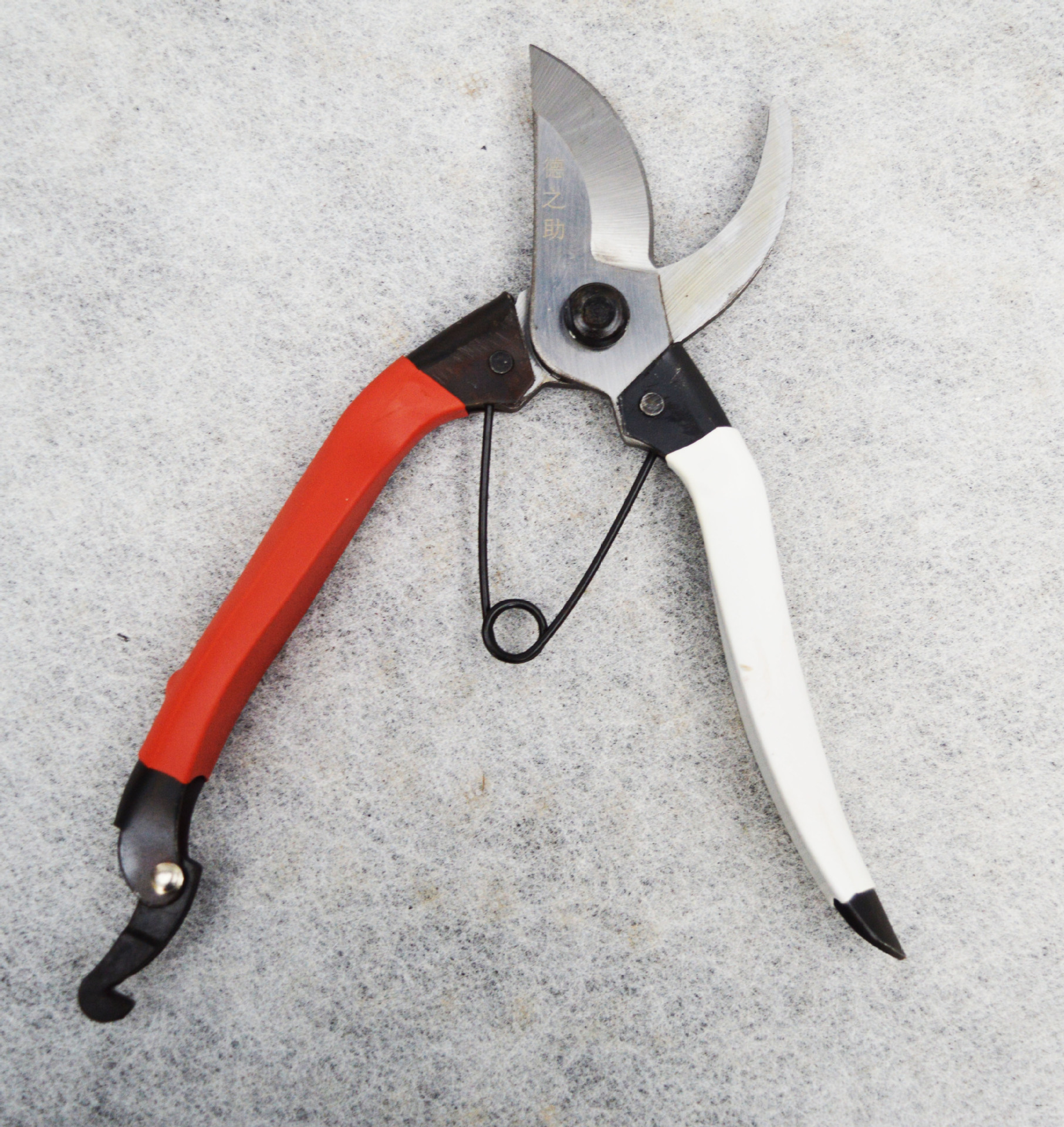 德之助园艺剪刀 园林工具 红白双色铁柄整枝剪 果树修枝剪