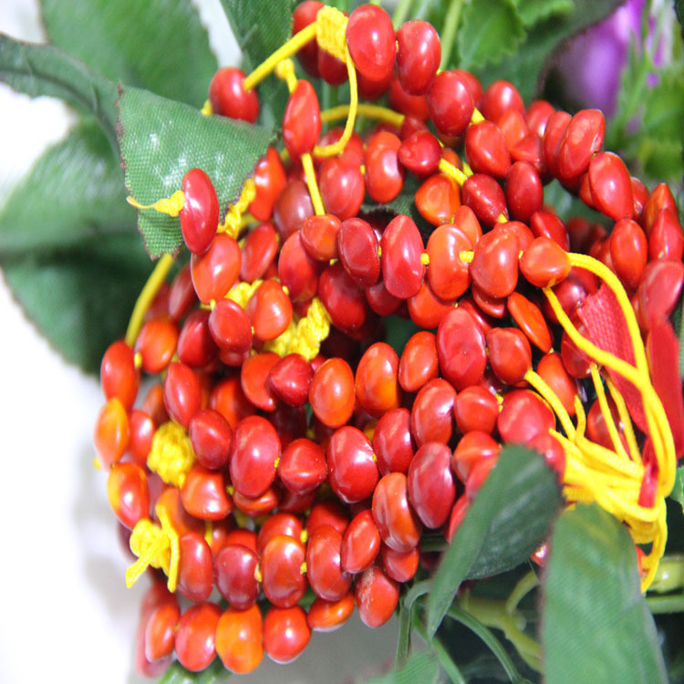 厂家供应 手工编织红心血菩提子情侣式佛珠手链 俗名相思豆手串