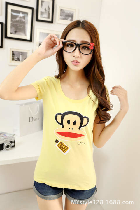 厂价直销 2014 新款春夏卡通猴子女装短袖t恤4