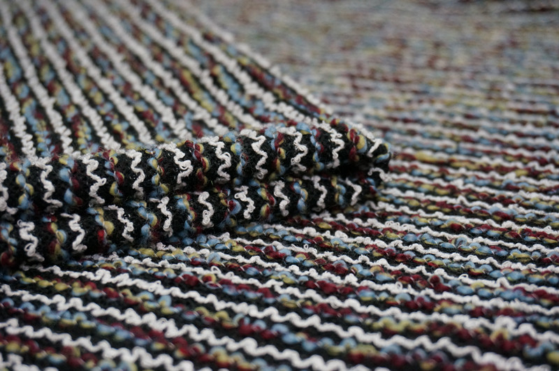 花式纱线粗针针织布,服装面料,鞋类面料,圈圈布