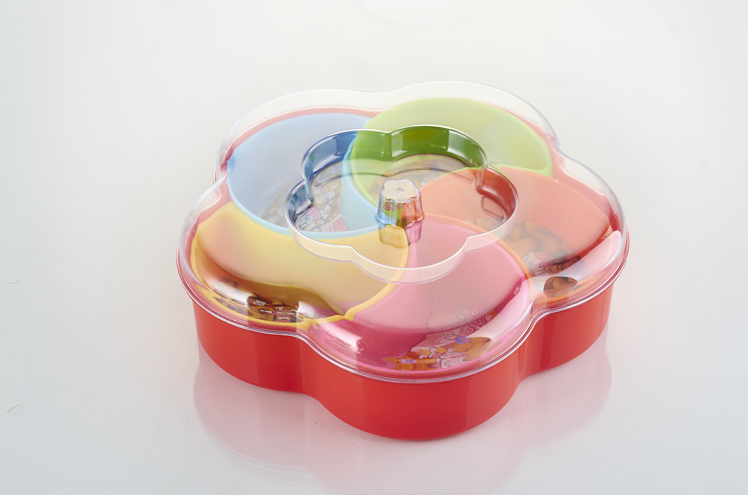 礼品外 pp材质节日礼品果盒 七彩透明糖果盒 大号塑料糖果盒