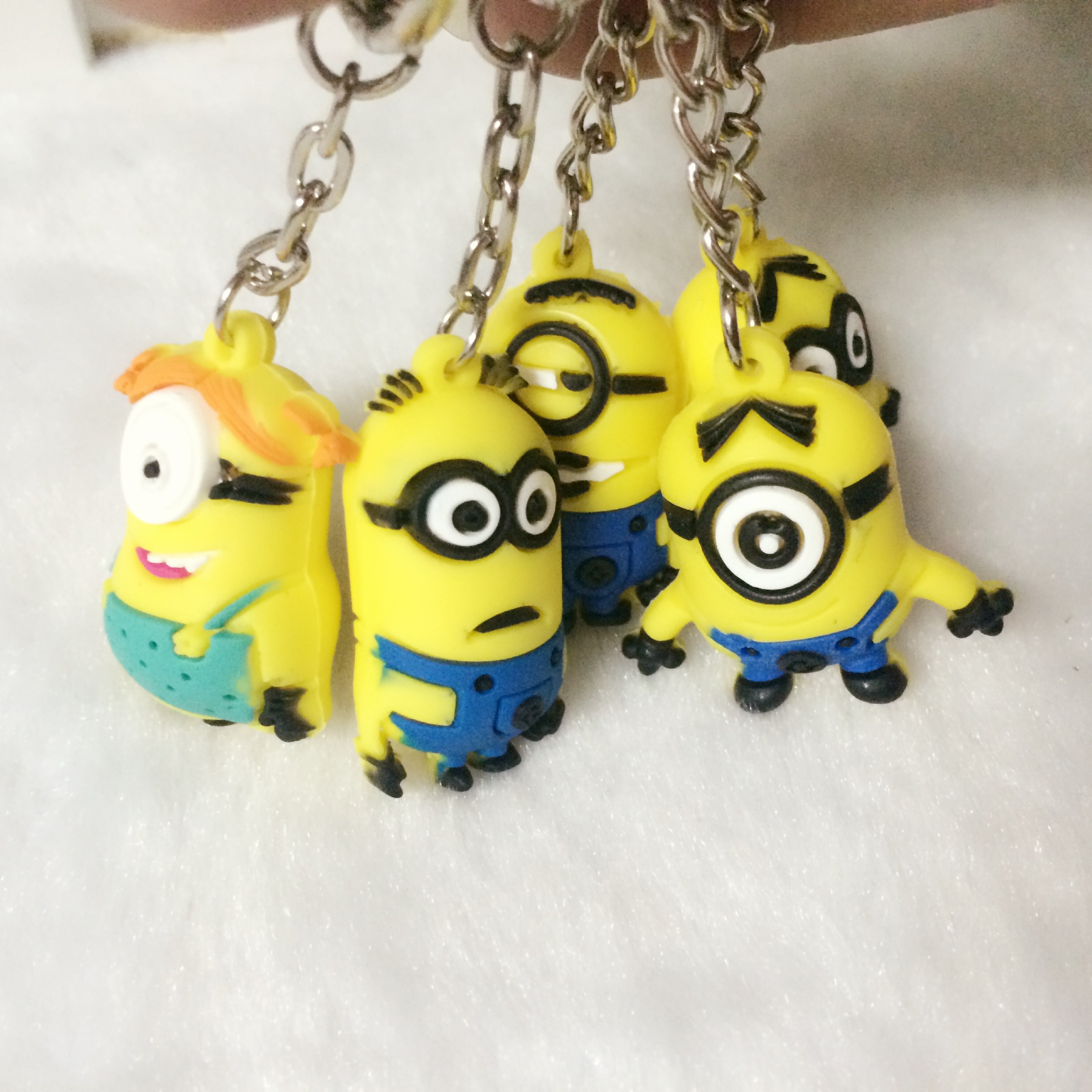 10款神偷奶爸卑鄙的我 3d立体小黄人卡通钥匙扣创意挂件礼品批发