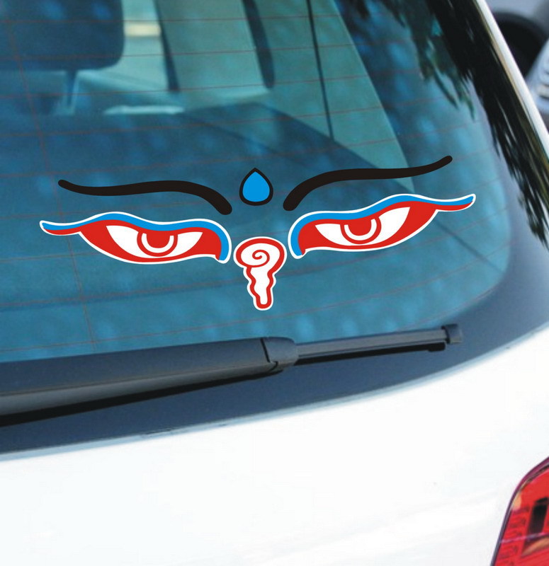 【宗教车贴 贴纸 慧眼 天眼 藏文 西藏越野车贴 平安符车贴r-136】