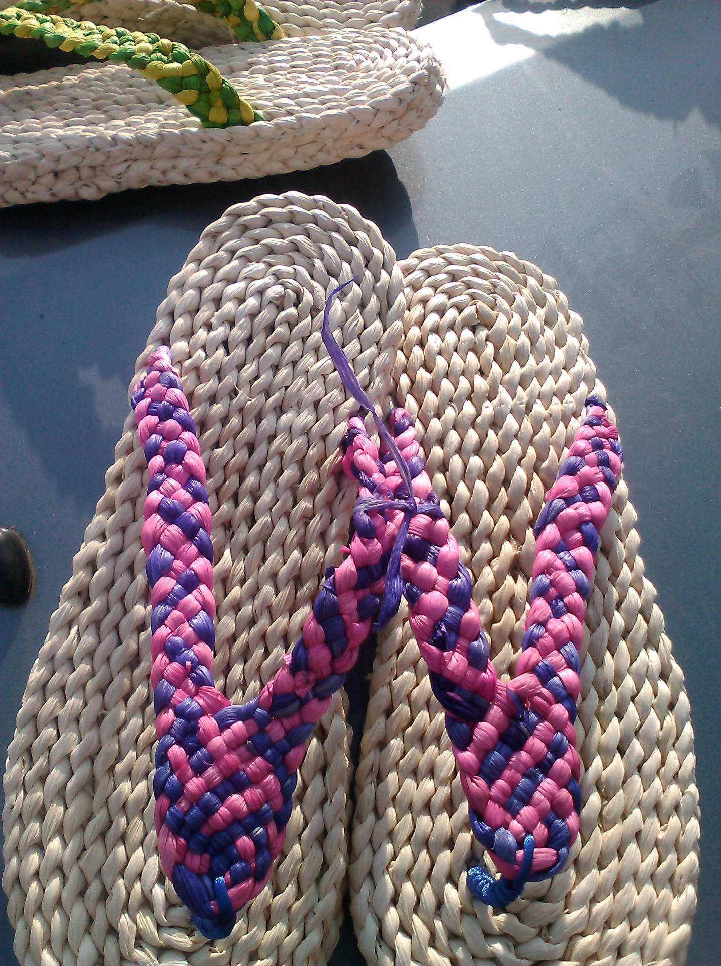 11月日本原单草编鞋 草鞋 玉米皮编织防臭 按摩室内拖鞋