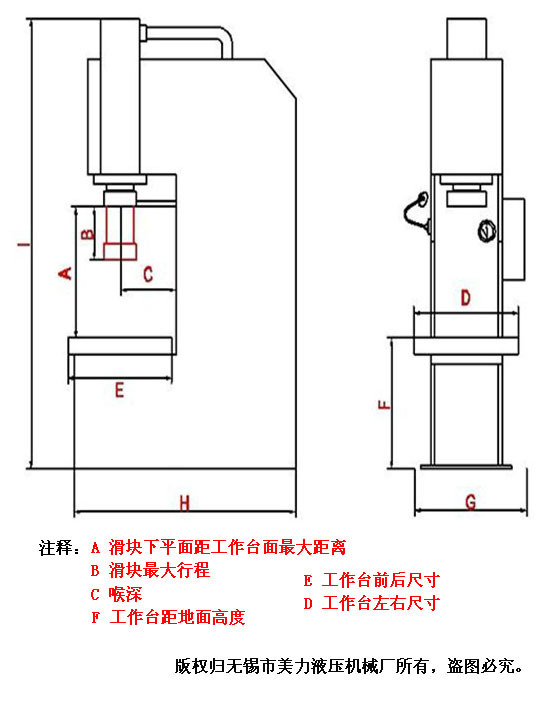 100%满意率 专业厂家直供 y41系列小型单柱液压机《定金》