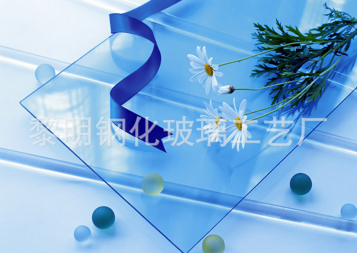 广东佛山6mm海洋蓝钢化玻璃 6厘海洋蓝建筑玻璃