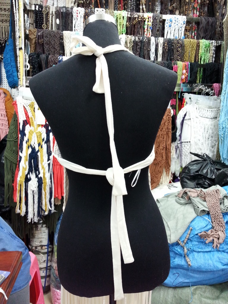 手工布条编织衣服前片,手工编织布条衣服