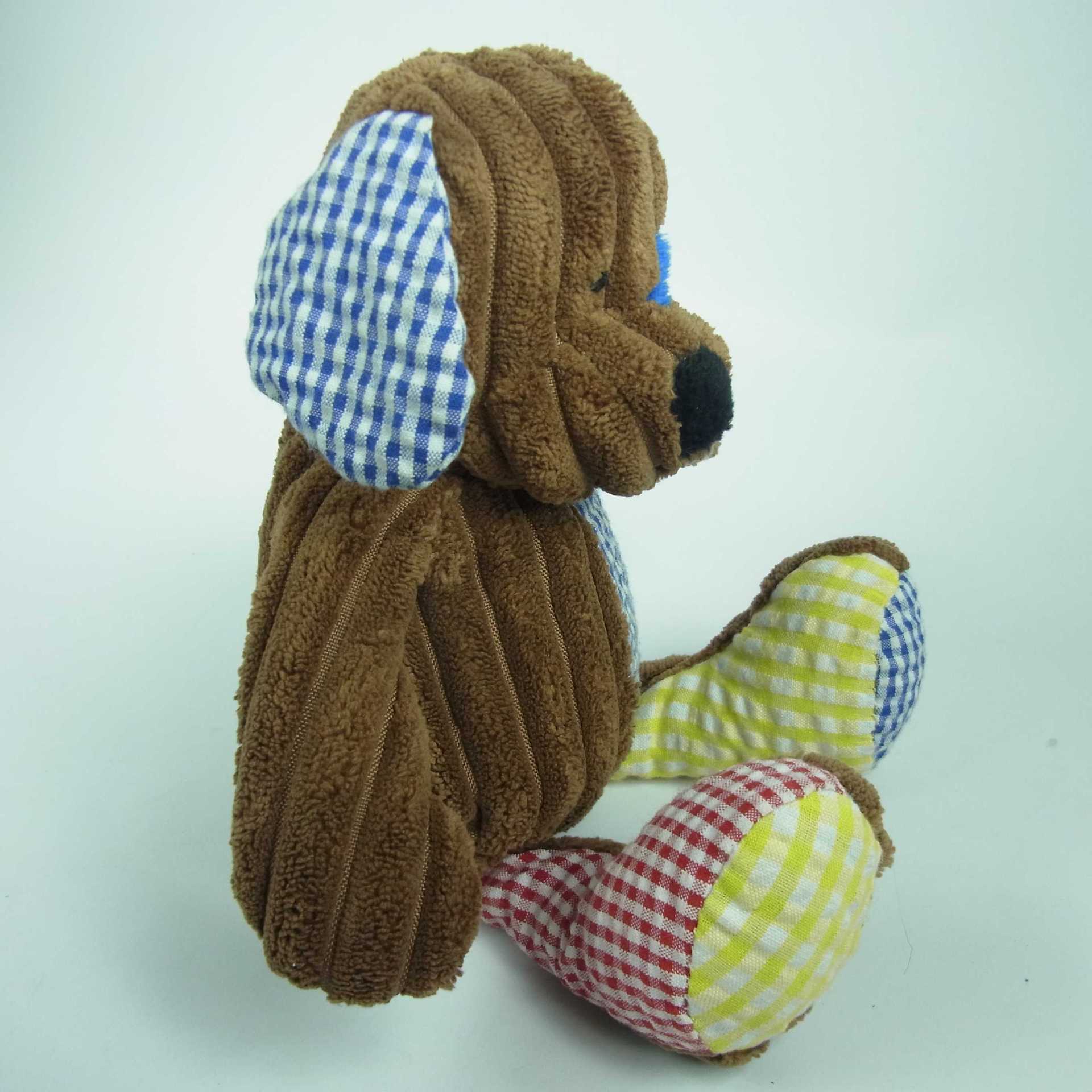 布制撞色小泰迪熊玩具公仔 2015款新品上市 布料玩具狗狗定制加工