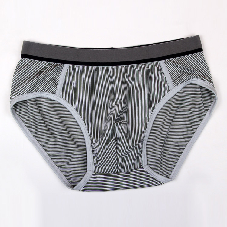 查米真丝 夏季新款 真丝男内裤 男士条纹内裤 三角裤内裤子