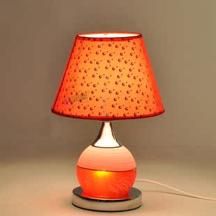 时尚可爱书房儿童房台灯彩色玻璃工艺照明灯r909b红色婚庆台灯