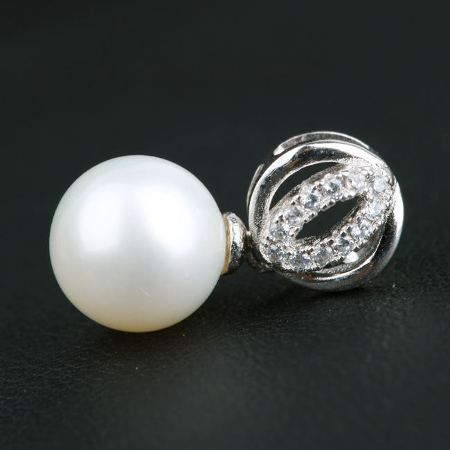 【出口余量 多种精美天然珍珠正圆龙眼珠925银小巧锁骨链 饰品批发】