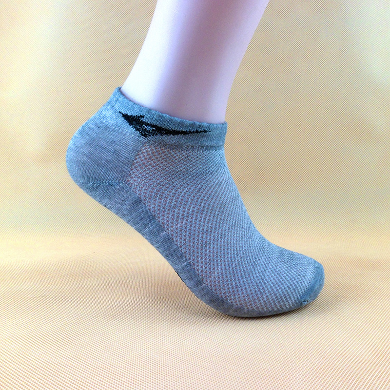 袜都一号厂家涤棉袜子批发城 品牌正品男士短腰网眼运动袜 满包邮