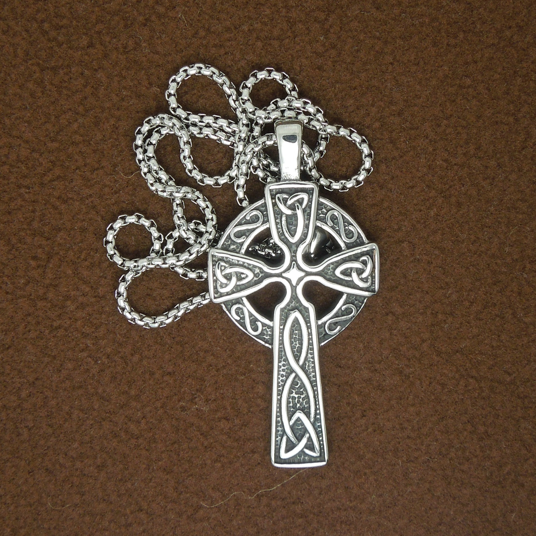 复古哥特大十字架男钛钢项链吊坠bigbang权志龙项链吊坠sp205