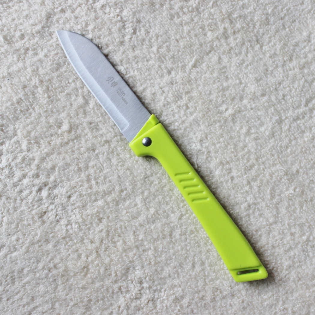 厂价混批 贝卓5014新款水果刀 折叠水果刀 不锈钢塑柄水果刀