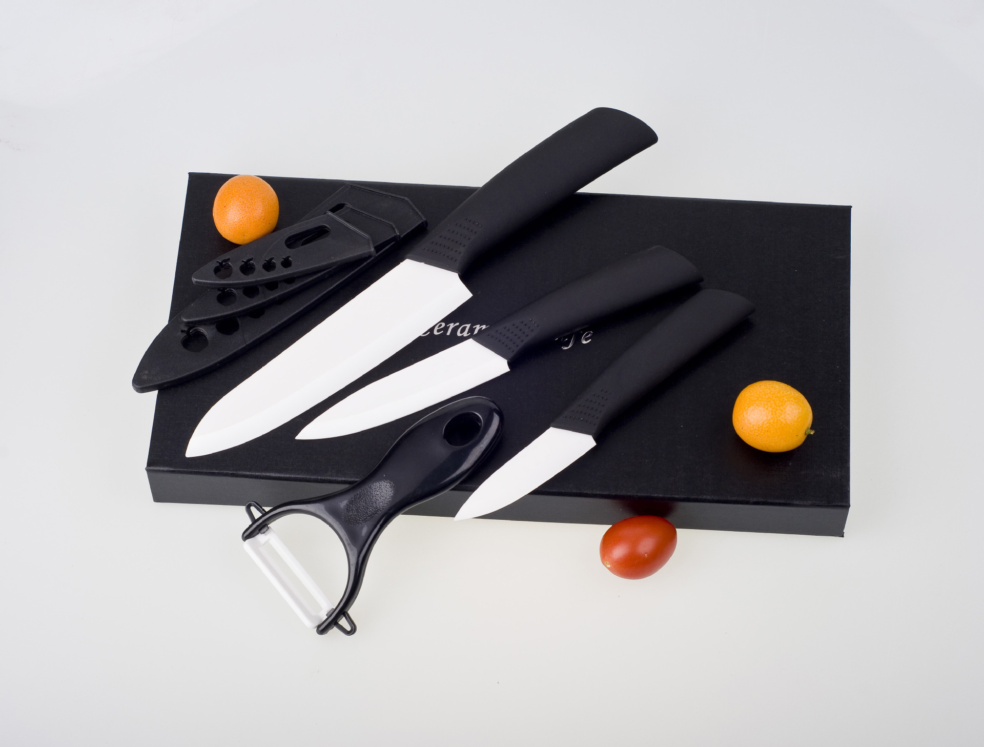 陶瓷刀 陶瓷刀4件套 厨房刀具 3/4/6寸水果刀削皮器 促销礼品