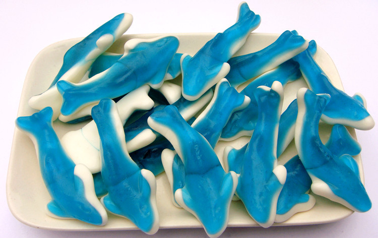 德国口力trolli橡皮糖qq糖可爱进口果汁水果糖软糖 大鲨鱼5斤装