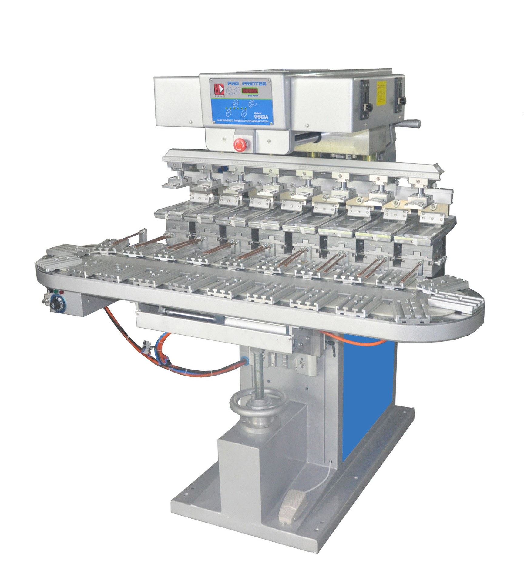 忠科牌八色转盘移印机m8/c 自动多色油墨移印机