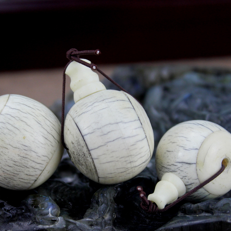 【新品快订】鼓珠三通佛头 天然野生骆驼骨头三通佛头