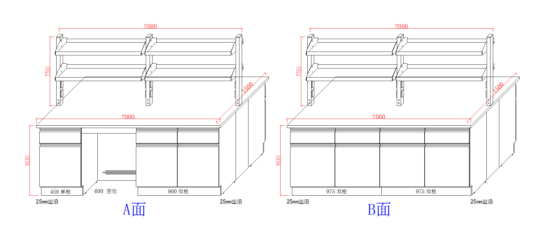 钢木结构实验边台 钢木边台 中央台 实验室家俱 实验室操作台图片_24