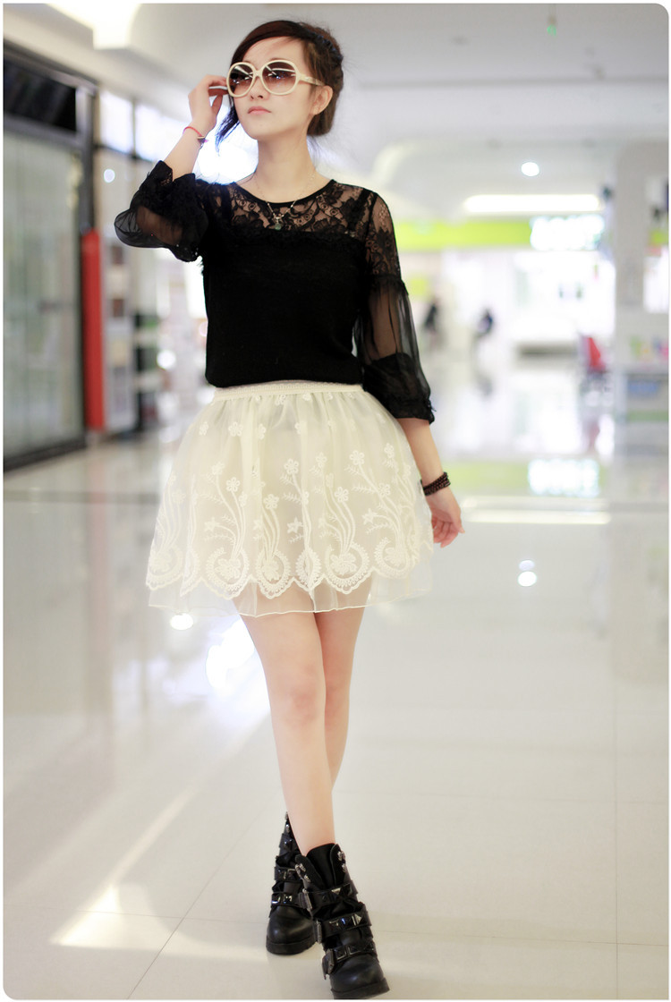 韩版百搭针织半身裙cl13091605 网店分销 一件代发 淘宝网店货源 时尚