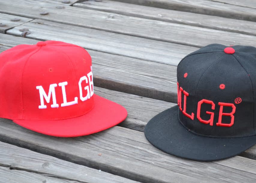 mlgb帽子韩版男情侣防晒棒球帽嘻哈平沿帽npc李晨同款街舞帽批发
