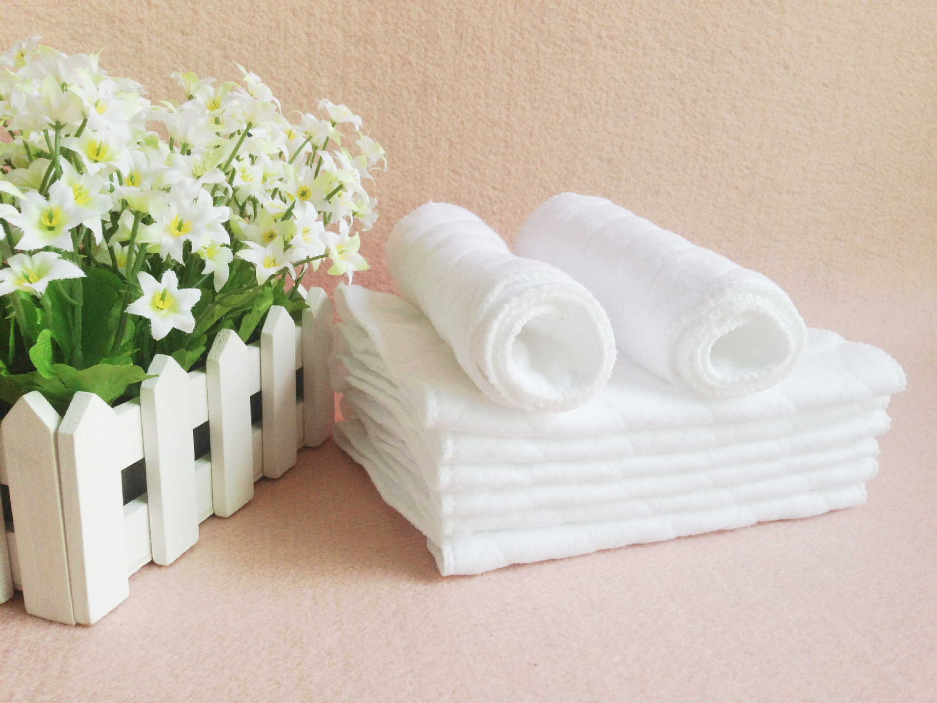 一件代发 生态棉新生儿纯棉尿布 全棉可洗 宝宝三层尿布