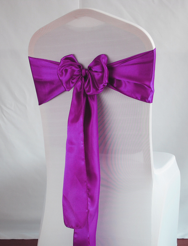 批发供应椅背蝴蝶结 椅背缎带 椅背飘带 色丁飘带