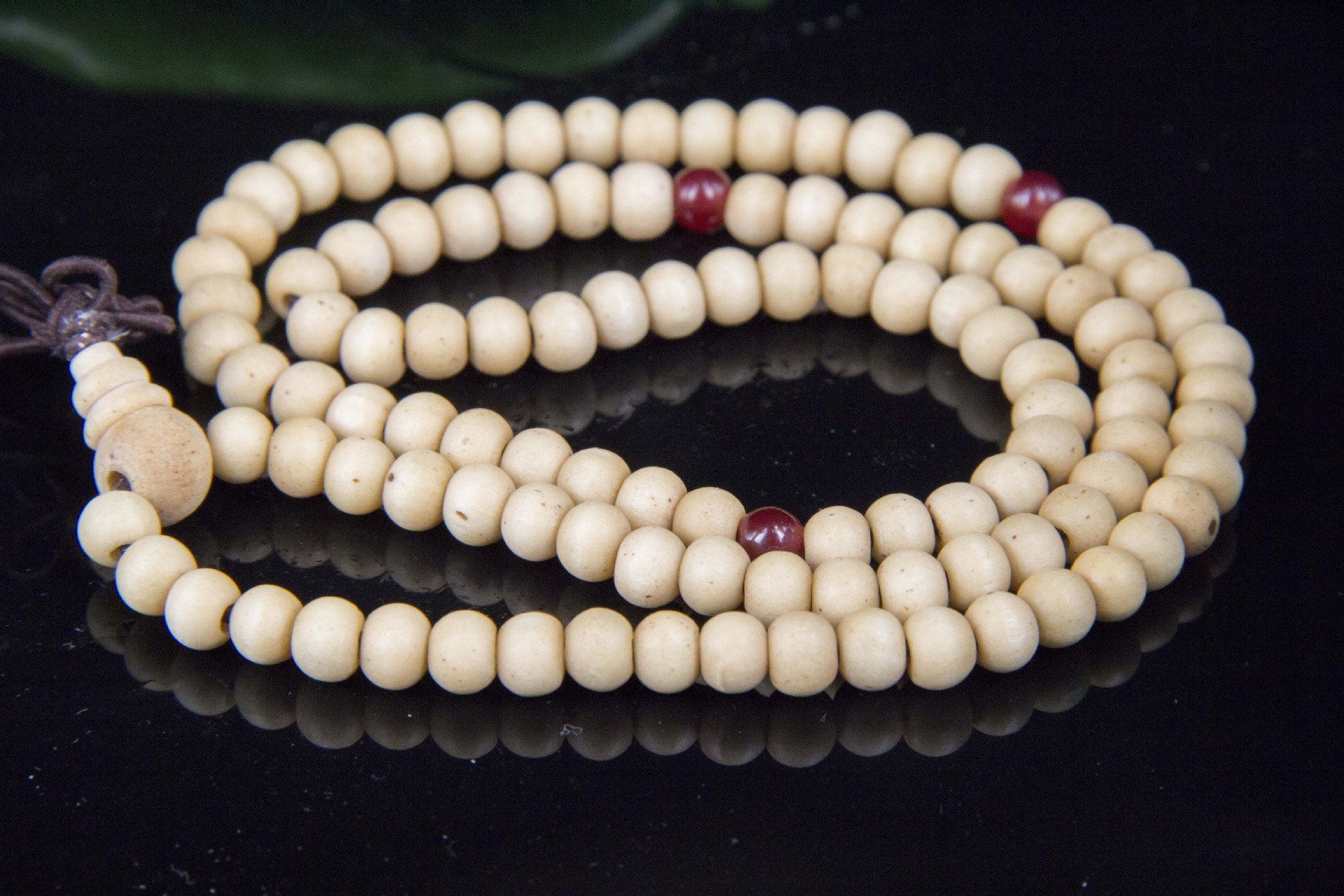 白檀108颗精美佛珠 手链檀木女士饰品员工福利白檀木佛珠白檀香木