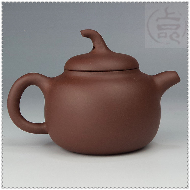 宜兴紫砂壶 厂家批发 200ml原矿红泥小品茄段 张建云做 正宗好料