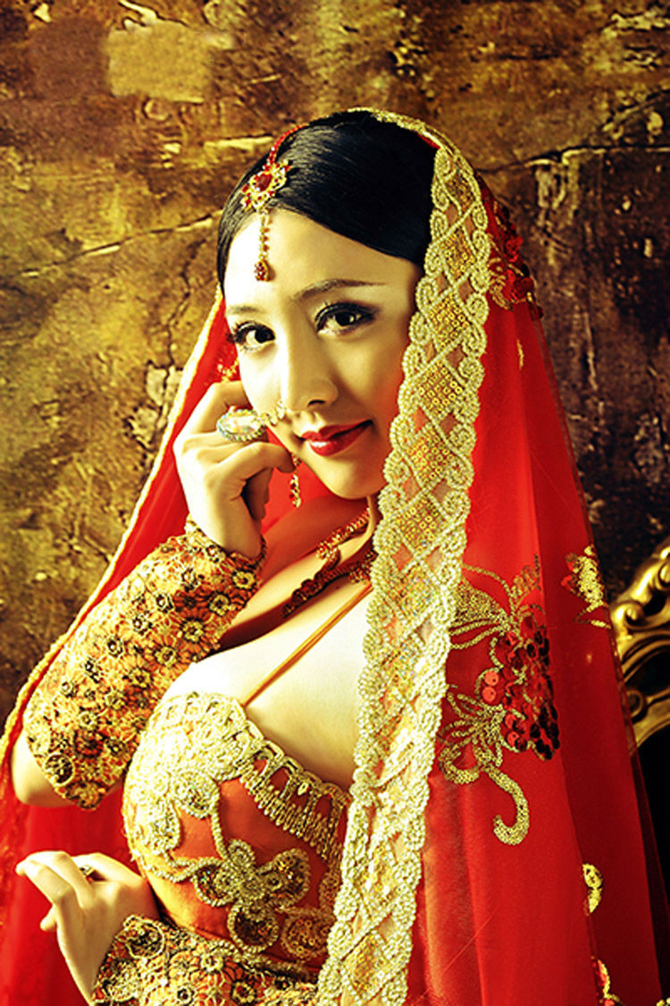影楼主题女古装 印度服装异域风格纱丽摄影写真 帆摄影女古装印象图片