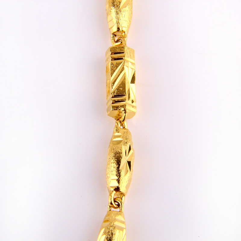 男式高仿黄金项链 霸王金 仿黄金 纳米金项链 镀金项链 新款