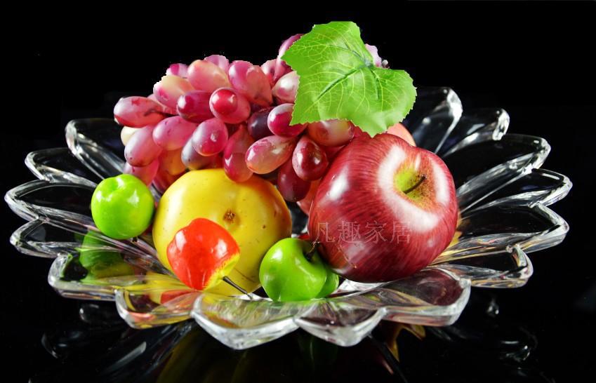 厂家直销 批发水晶玻璃水果盘 水果盘创意时尚 干糖果盘果斗