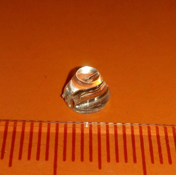 梯形台面通孔透明亚克力珠 6mm直径 4.5厚 1.2孔 0.1g/个