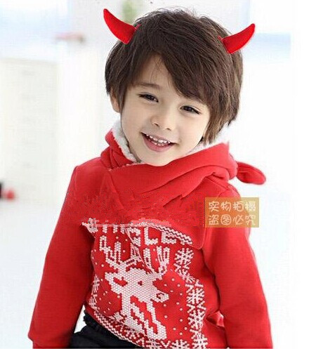 【2元店】韩版可儿童发饰 万圣节可爱男孩女孩必备牛角头饰bb夹