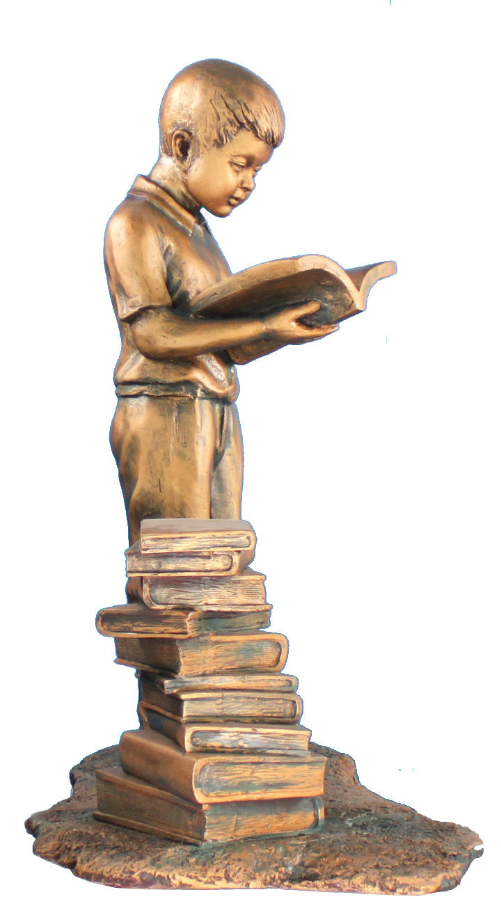 生产销售 景观小品雕塑 "读书小男孩"雕塑小品 dsds-004