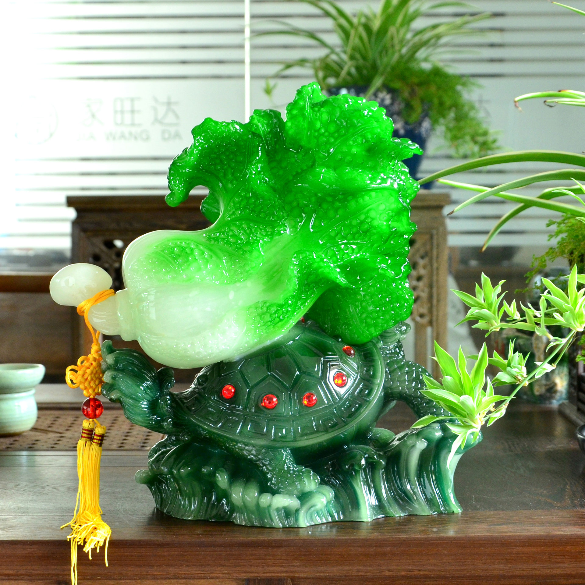 百财归来 招财白菜树脂摆件 创意实用树脂工艺品 家居装饰品礼品