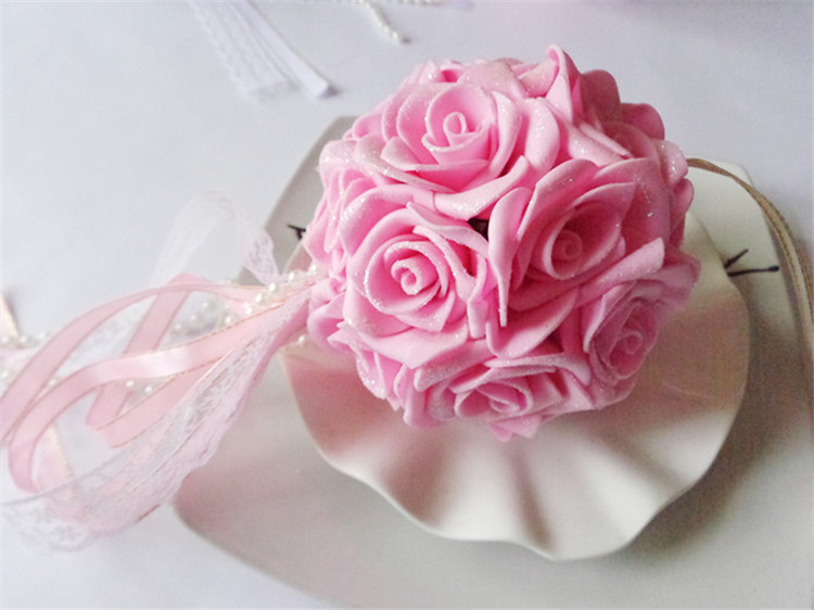 热销婚车装修 婚礼婚房装饰 迷你小花球三色可选 婚庆用品批发