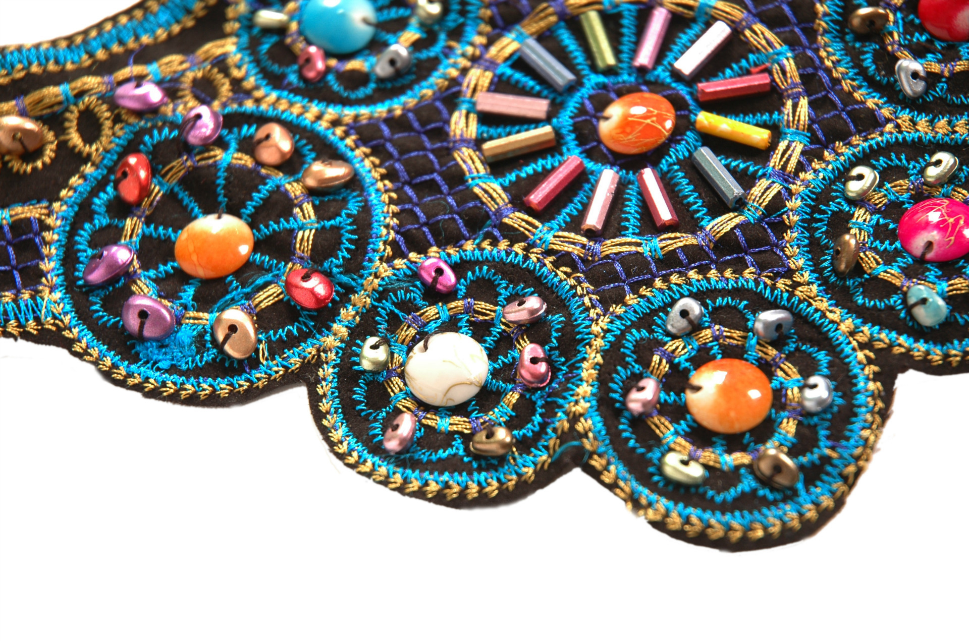 专业服装钉珠 手工串珠毛衣连衣裙假衣领装饰 韩版百搭现货