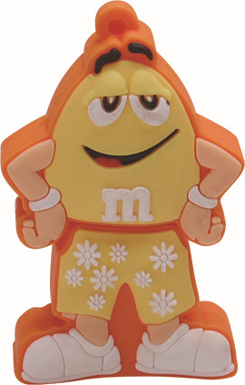 m豆卡通人u盘 平面可爱塑胶u盘 儿童节巧克力硅胶u盘定制批发