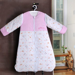 笨笨熊可拆卸蚕丝睡袋可拆袖儿童葫芦睡袋防踢被 厂家一件代发