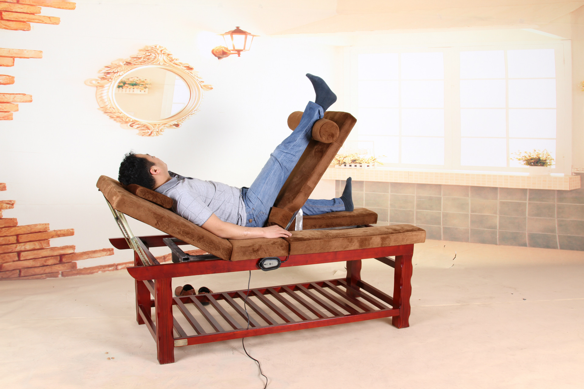 山西太原实木拉筋床 养生床 按摩床理疗床价格 - 中国供应商移动版