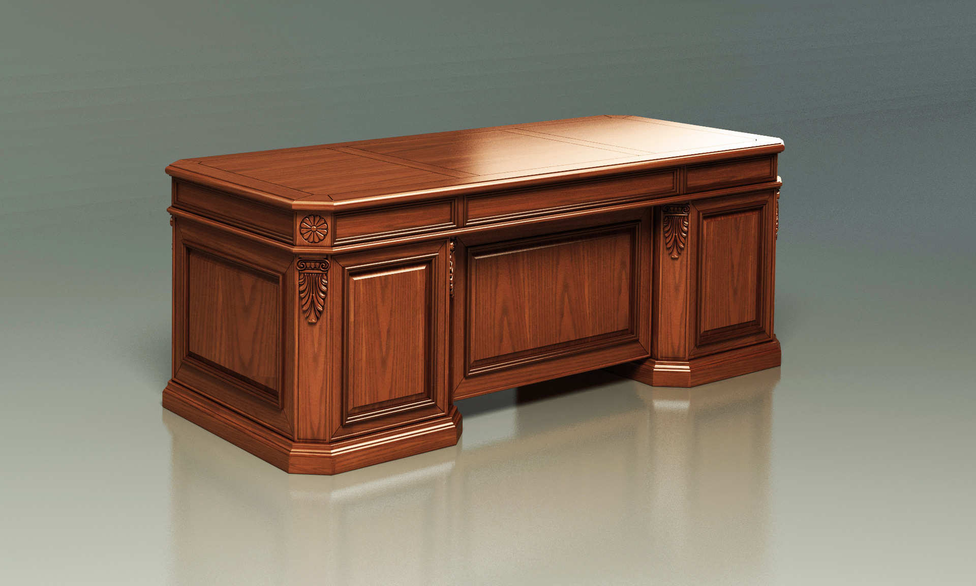 森意欧纯实木大班台 实木大班桌 实木小台子老板桌