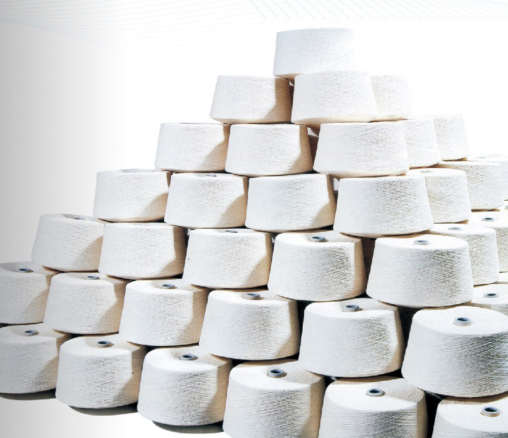 厂家批发供应 人棉纱 本白人棉纱 涡流纺 坯纱 纱线30s-40s