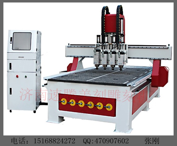 四机头气动自动换刀木工雕刻机|数控木工加工中心