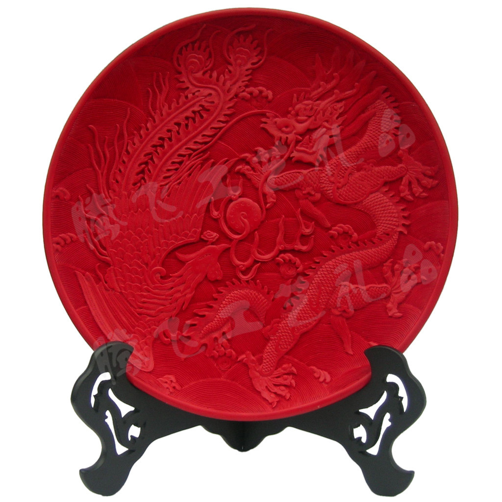 腾飞 扬州漆器 礼品工艺品 雕漆结婚礼物12英寸一件代发