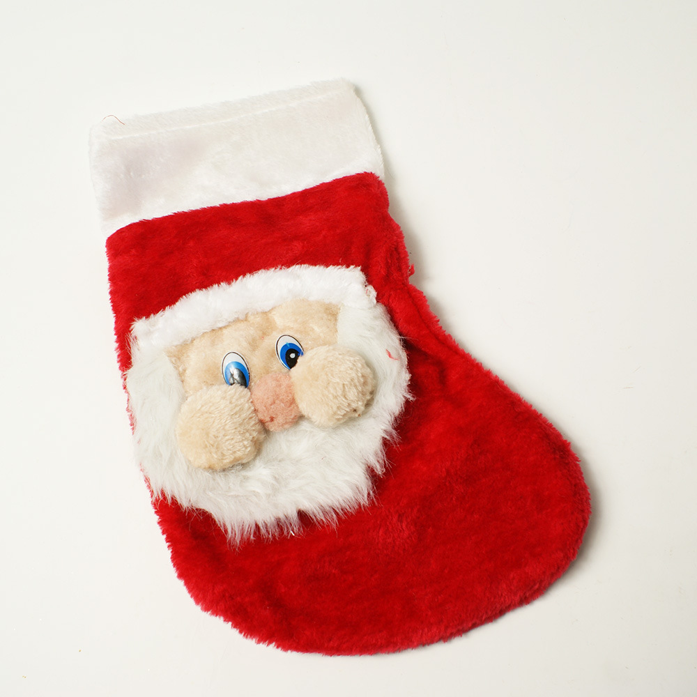 圣诞节装饰品圣诞老人袜 圣诞精品绒布袜子 圣诞袋子挂件