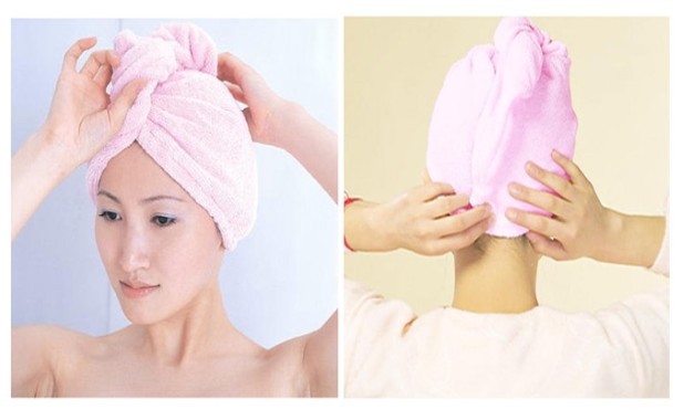 发毛巾 材质:100%超细纤维 尺寸:60*25cm 干发帽每个人的使用方法不同