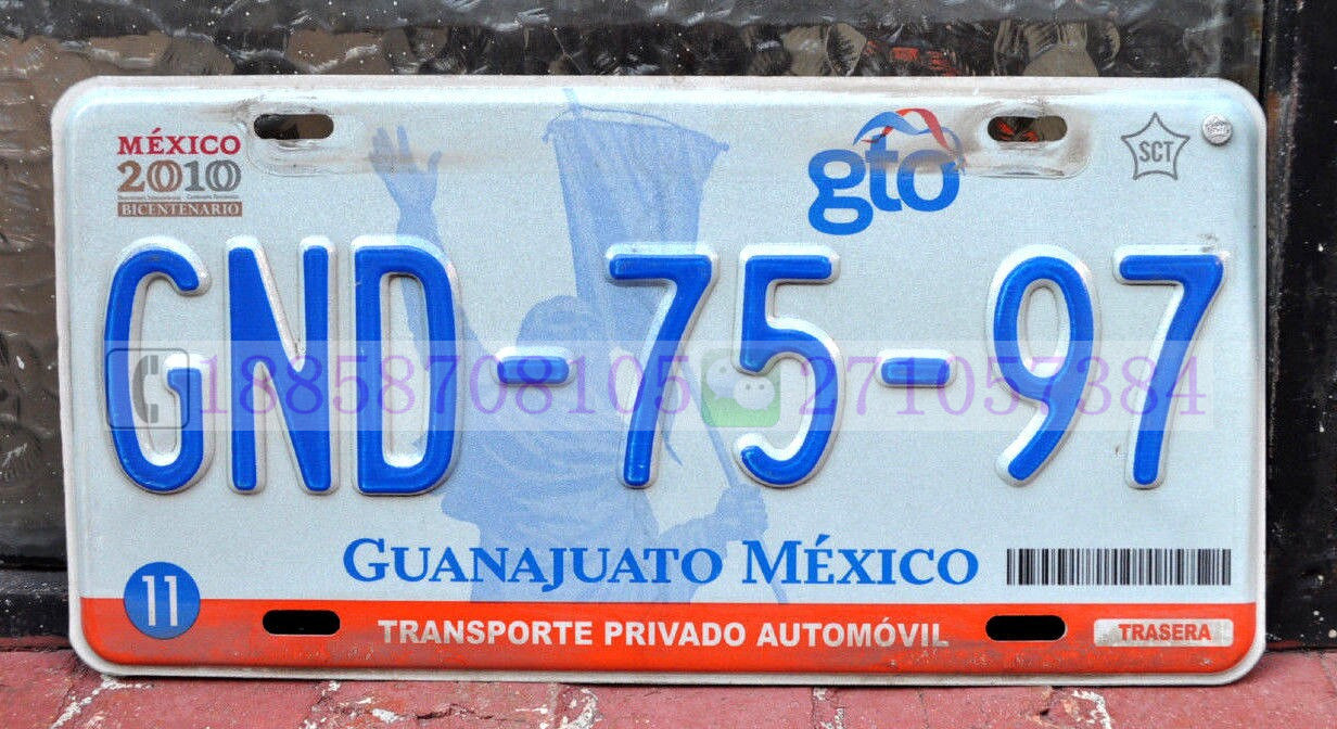 墨西哥汽车车牌 摩托车牌照 小型汽车牌照美洲 出口 反光 加工厂