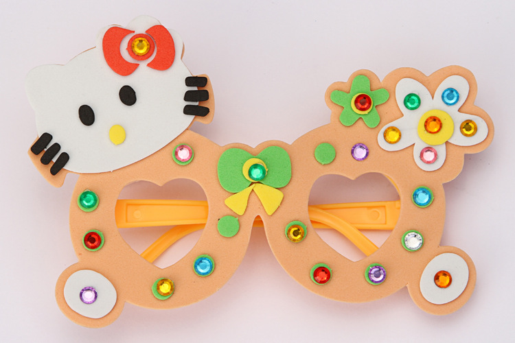 eva眼镜 个性装饰 手工diy制作卡通 儿童眼镜制作 生日的礼物